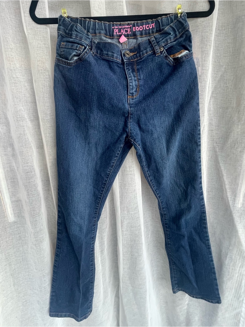 Children's Place Girls 16 Bootcut Jeans Dark Wash Adjustable Waist